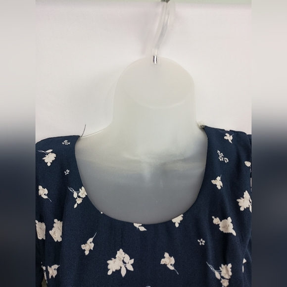 2/$30 TRIXXI Y2K Floral Navy Blue Dress with Belt (#102) - Picture 9 of 11